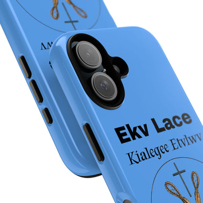 Kialegee Protective Phone Case — Custom 'Ekv Lace' Cross & Campfire Design