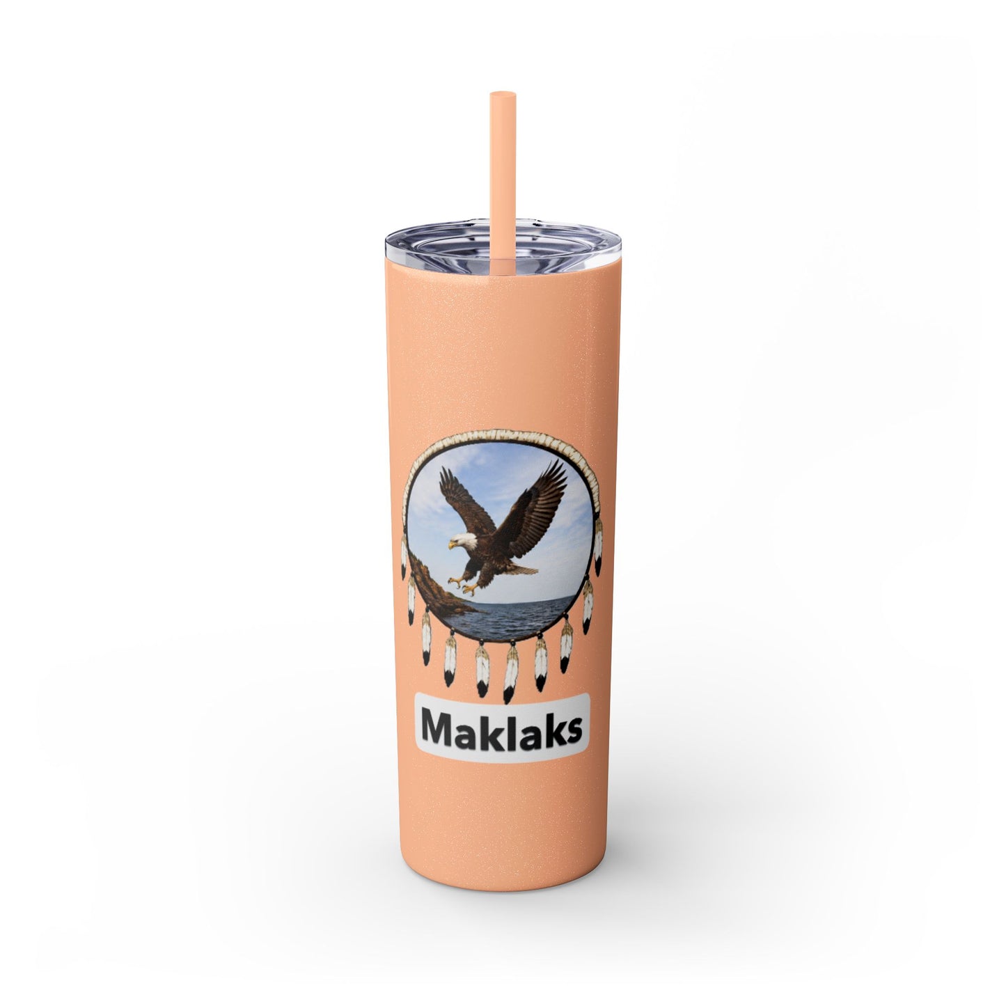 Modoc Eagle Skinny Tumbler – 20oz Straw Travel Cup (Maklaks)