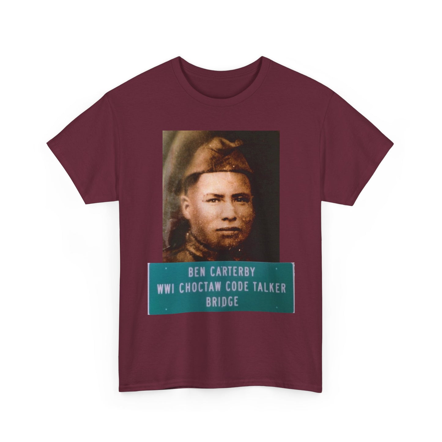 Ben Carterby Choctaw Code Talker T-Shirt — WWII Native American Veteran Tribute