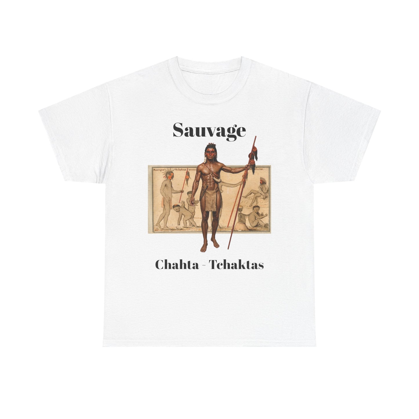Savage Chahta Tchaklas Graphic Tee – Native American Heritage Art T-Shirt