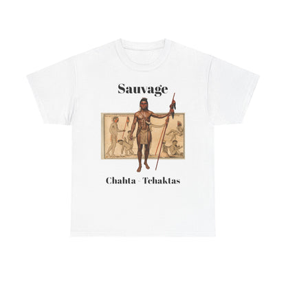 Savage Chahta Tchaklas Graphic Tee – Native American Heritage Art T-Shirt