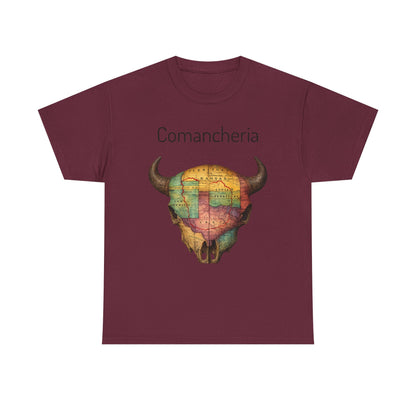 Comancheria Buffalo Skull T-Shirt — Western Map Graphic Tee