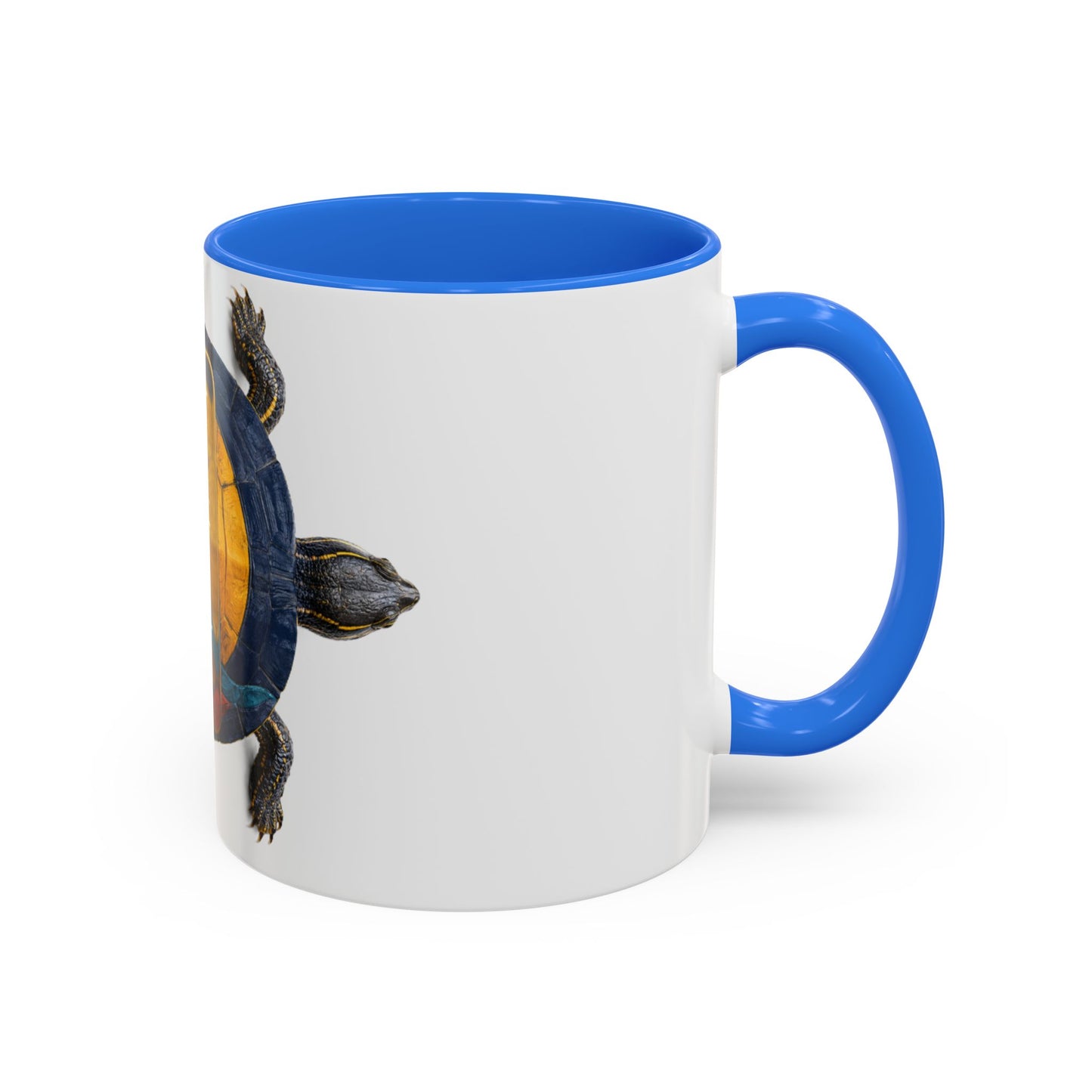 Delaware West Colorful Turtle Coffee Mug — Vibrant Hand-Painted Shell Design (11oz/15oz)