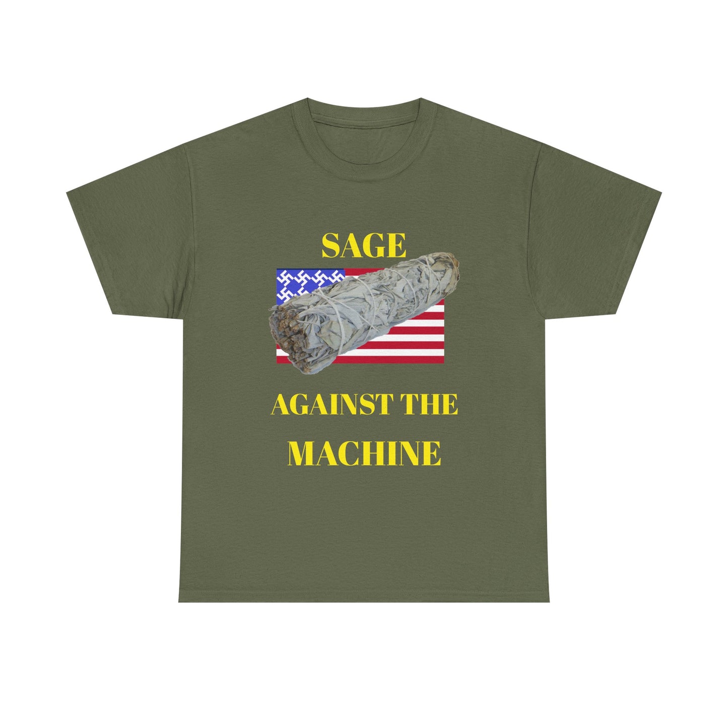 Sage Against the Machine T-Shirt — American Flag Smudge Stick Tee