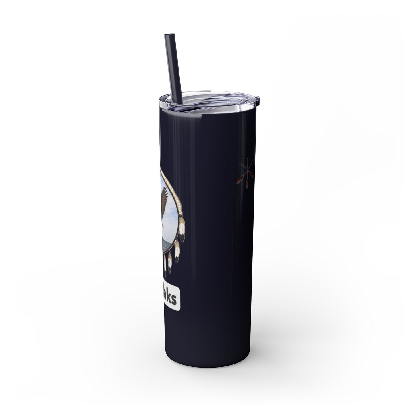 Modoc Eagle Skinny Tumbler – 20oz Straw Travel Cup (Maklaks)