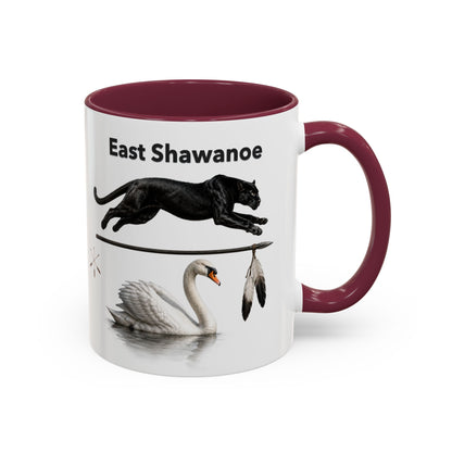 Shawnee East Shawanoe Mascot Panther & Swan Coffee Mug (11oz/15oz)