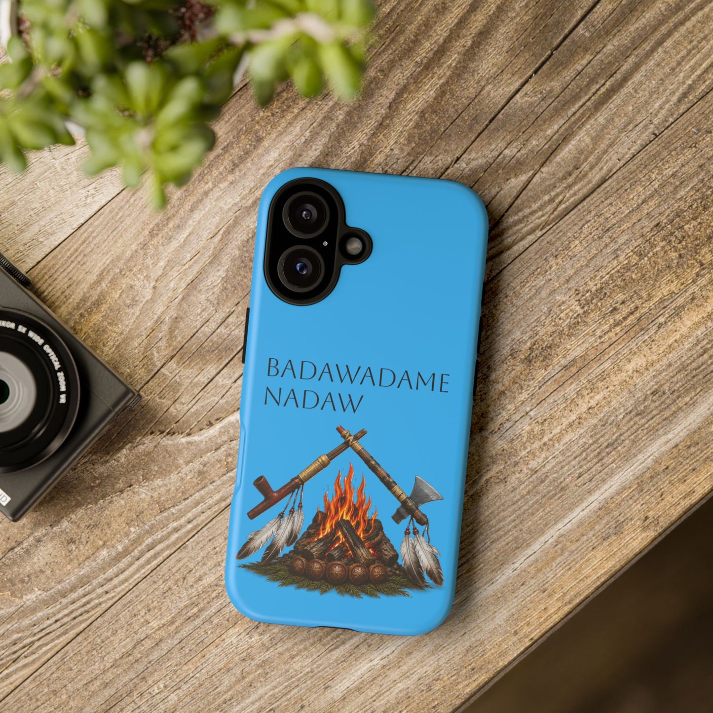 Pottawatomi Tough Cases: 'Badawadame Nadaw' Campfire & Tools Phone Case