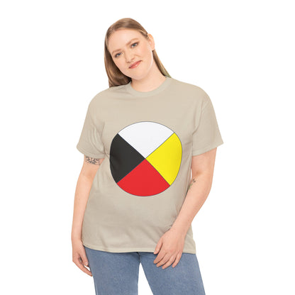 Native Medicine Wheel Tee — Four Directions Circle Design T-Shirt