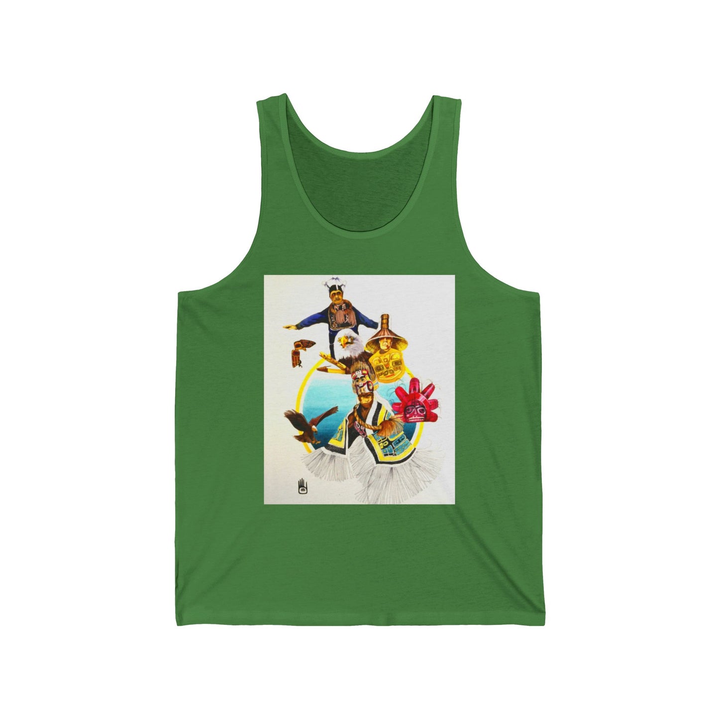 Tlingit Tank Top — Retro Beach Graphic Jersey Tank