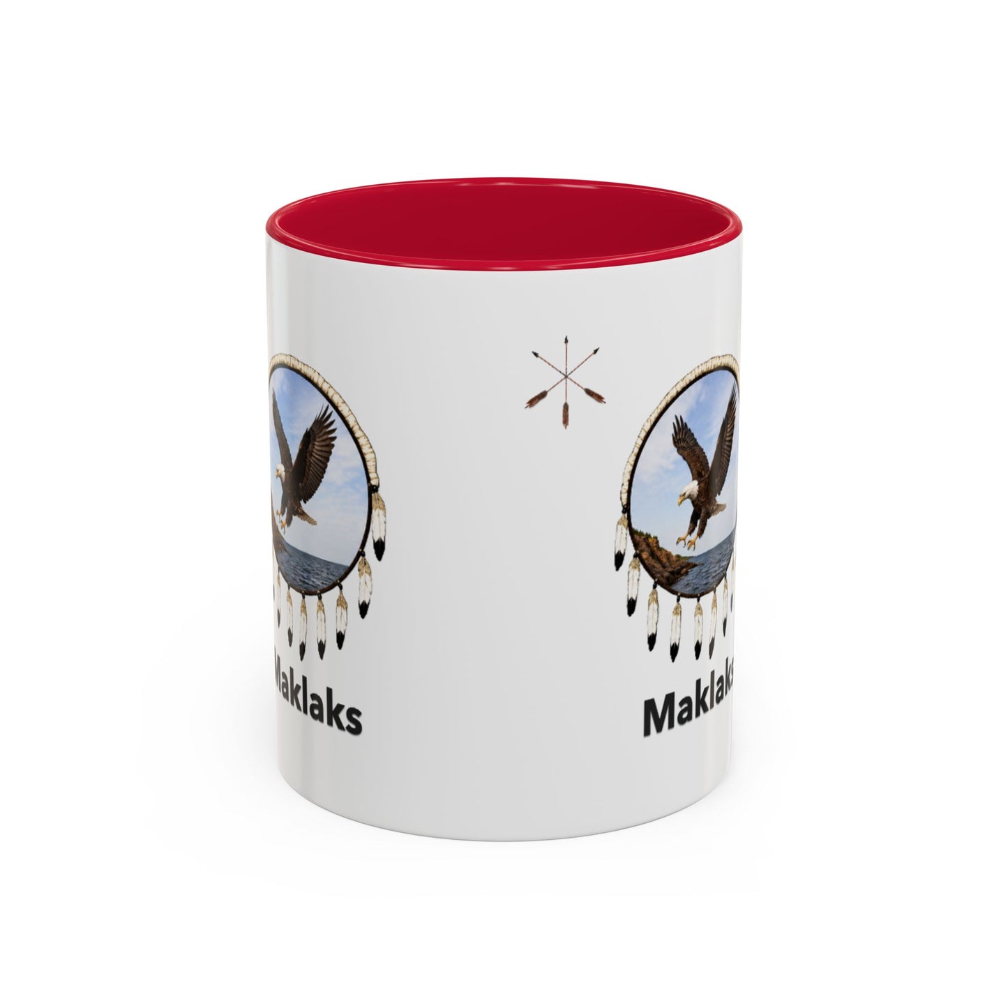 Modoc Eagle Ceramic Mug (11oz/15oz) – 'Maklaks' Native-Inspired Coffee Cup