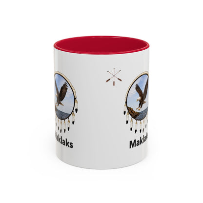 Modoc Eagle Ceramic Mug (11oz/15oz) – 'Maklaks' Native-Inspired Coffee Cup