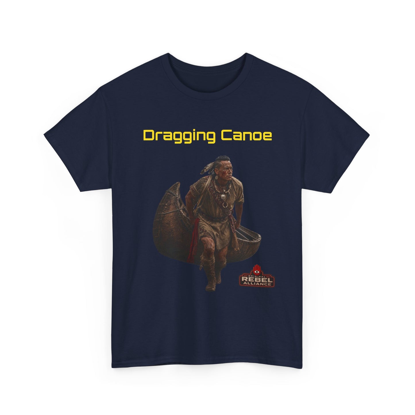 Dragging Canoe Canoe Warrior T-Shirt — Native American Historical Tribute Tee