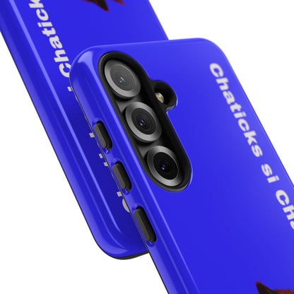 Pawnee Phone Case — Blue 'Chaticks si Chaticks' Wolf Logo Tough Case