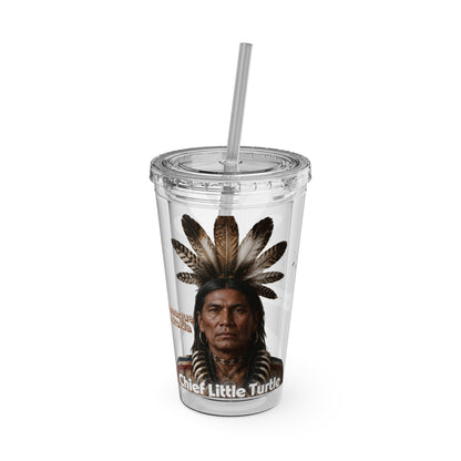 Miami Chief Little Turtle Sunsplash 16oz Tumbler with Straw