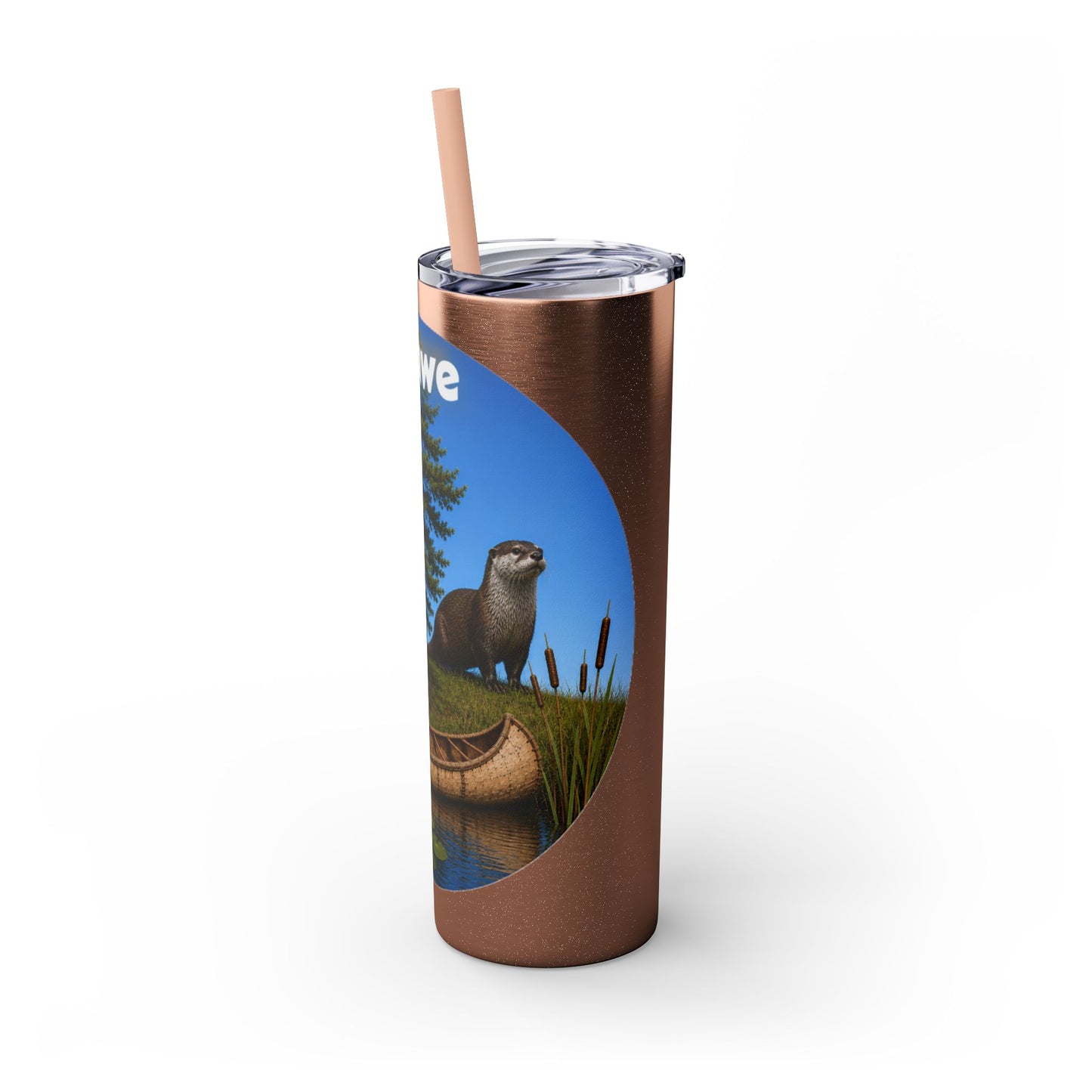 Ottawa Adawe Canoe Skinny Tumbler — 20oz Insulated Travel Cup with Straw