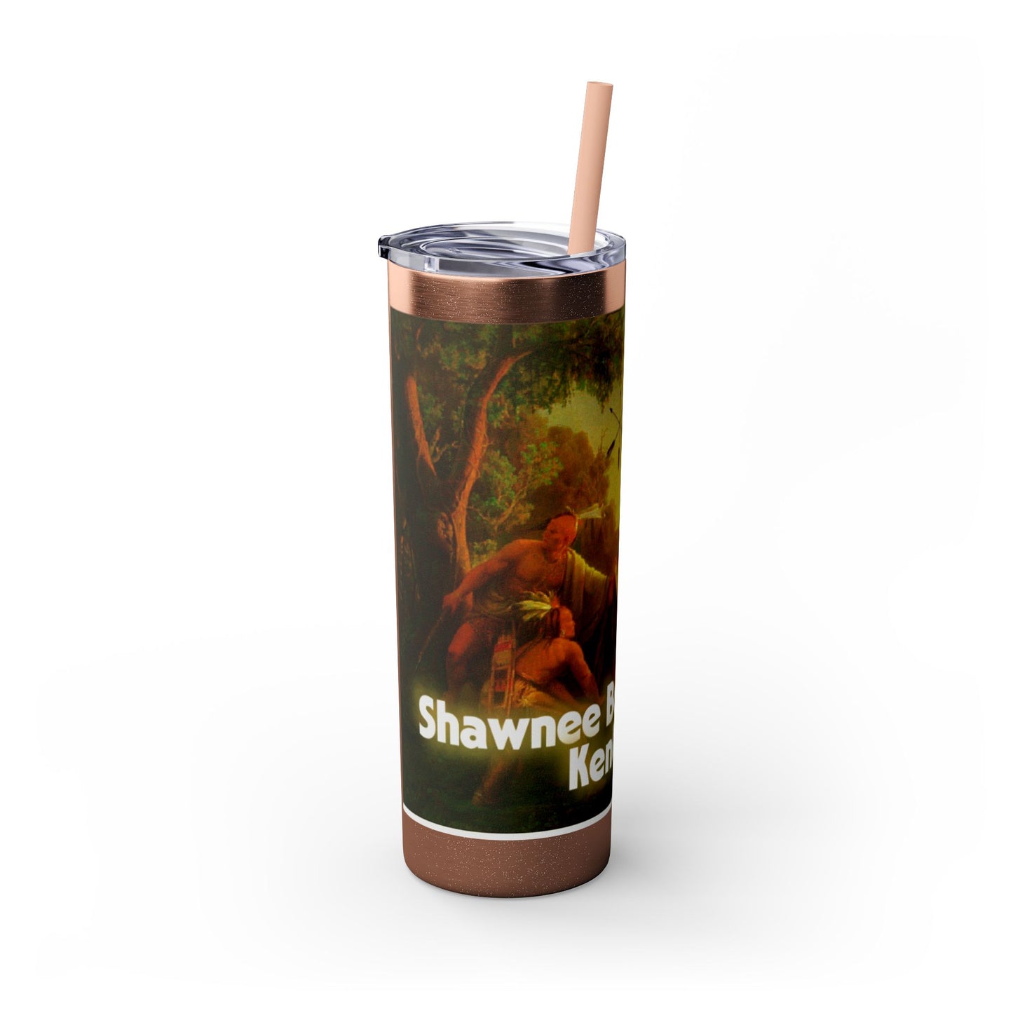 Shawnee Absentee Skinny Tumbler with Straw, 20oz