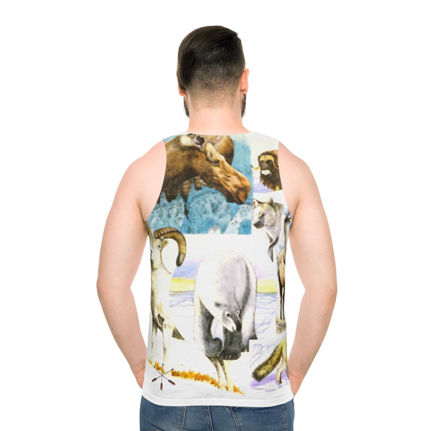 Wildlife Collage Tank Top — Vintage Arctic Animals Print