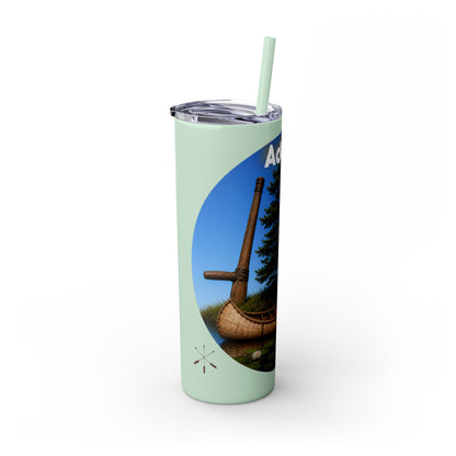 Ottawa Adawe Canoe Skinny Tumbler — 20oz Insulated Travel Cup with Straw