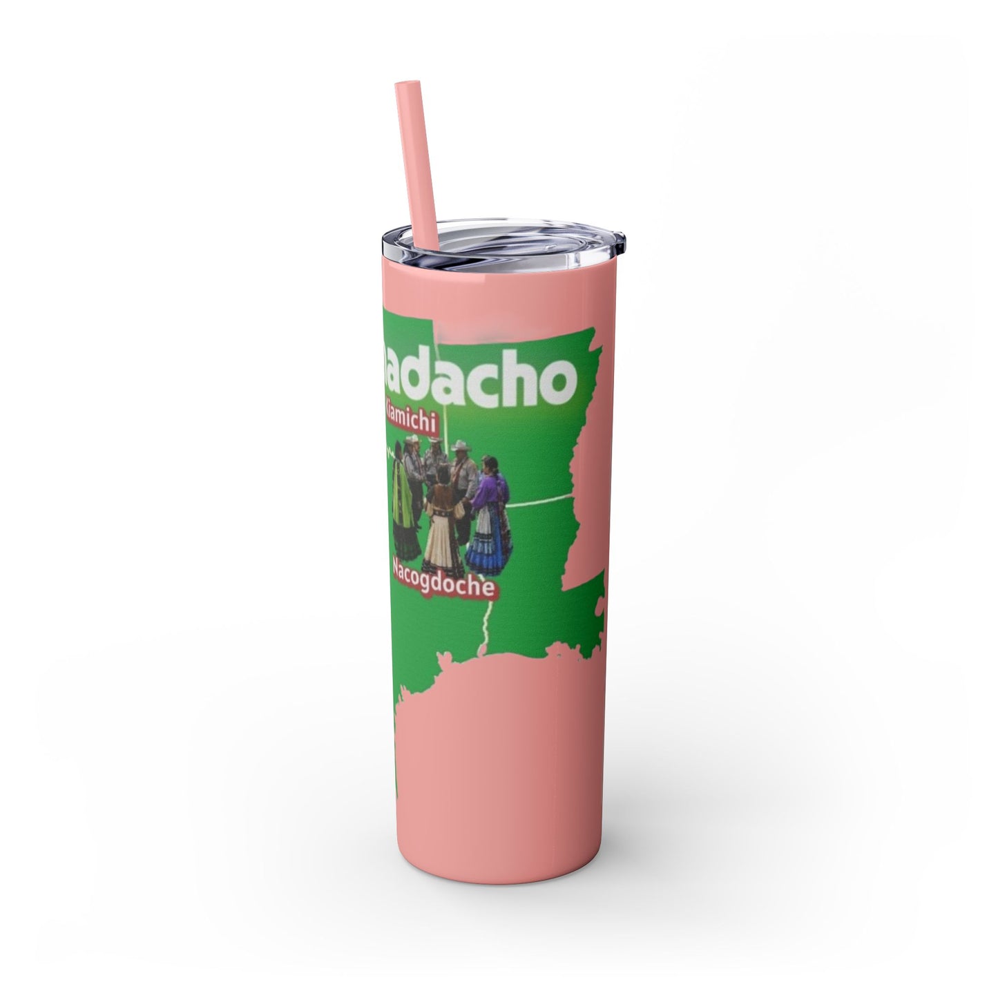 Caddo Kadohadoha Texas Map 20oz Skinny Tumbler with Straw
