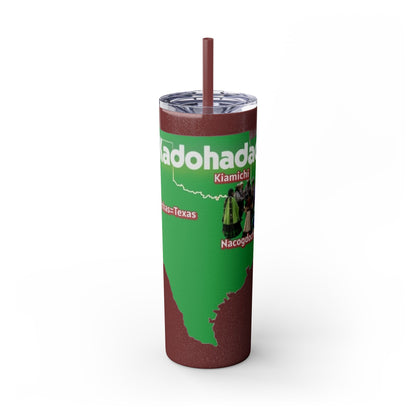 Caddo Kadohadoha Texas Map 20oz Skinny Tumbler with Straw