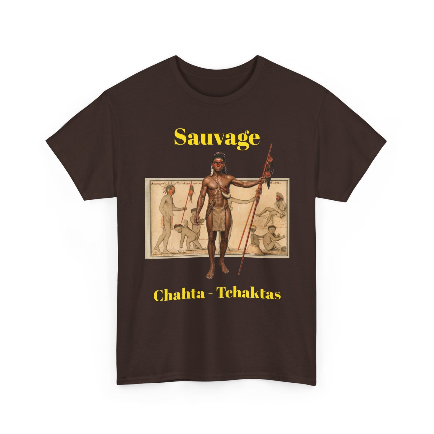 Savage Chahta Tchaklas Graphic Tee – Native American Heritage Art T-Shirt