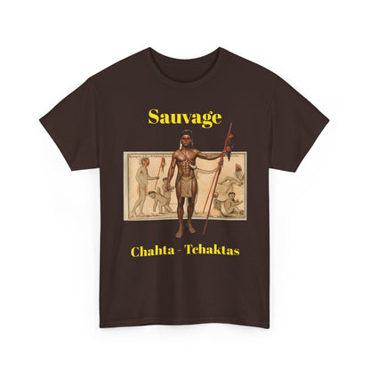 Savage Chahta Tchaklas Graphic Tee – Native American Heritage Art T-Shirt