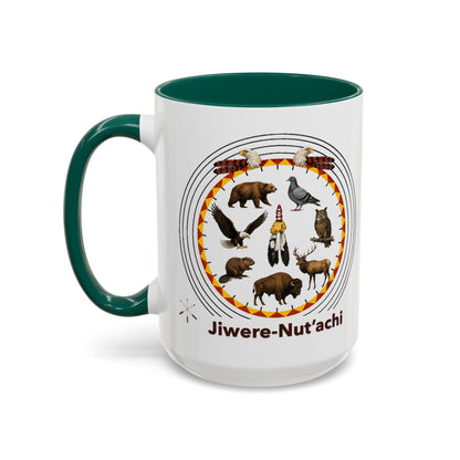 Otoe Missouria Native Animal Circle Mug – 'Jiwere-Nut'achi' Illustrated Coffee Cup (11oz/15oz)