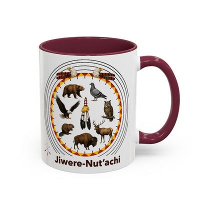 Otoe Missouria Native Animal Circle Mug – 'Jiwere-Nut'achi' Illustrated Coffee Cup (11oz/15oz)