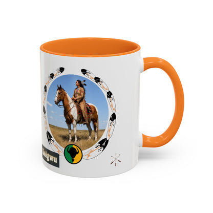 Kiowa Native Horse Photo Mug — Western Indigenous Pride Coffee Cup (11oz/15oz)
