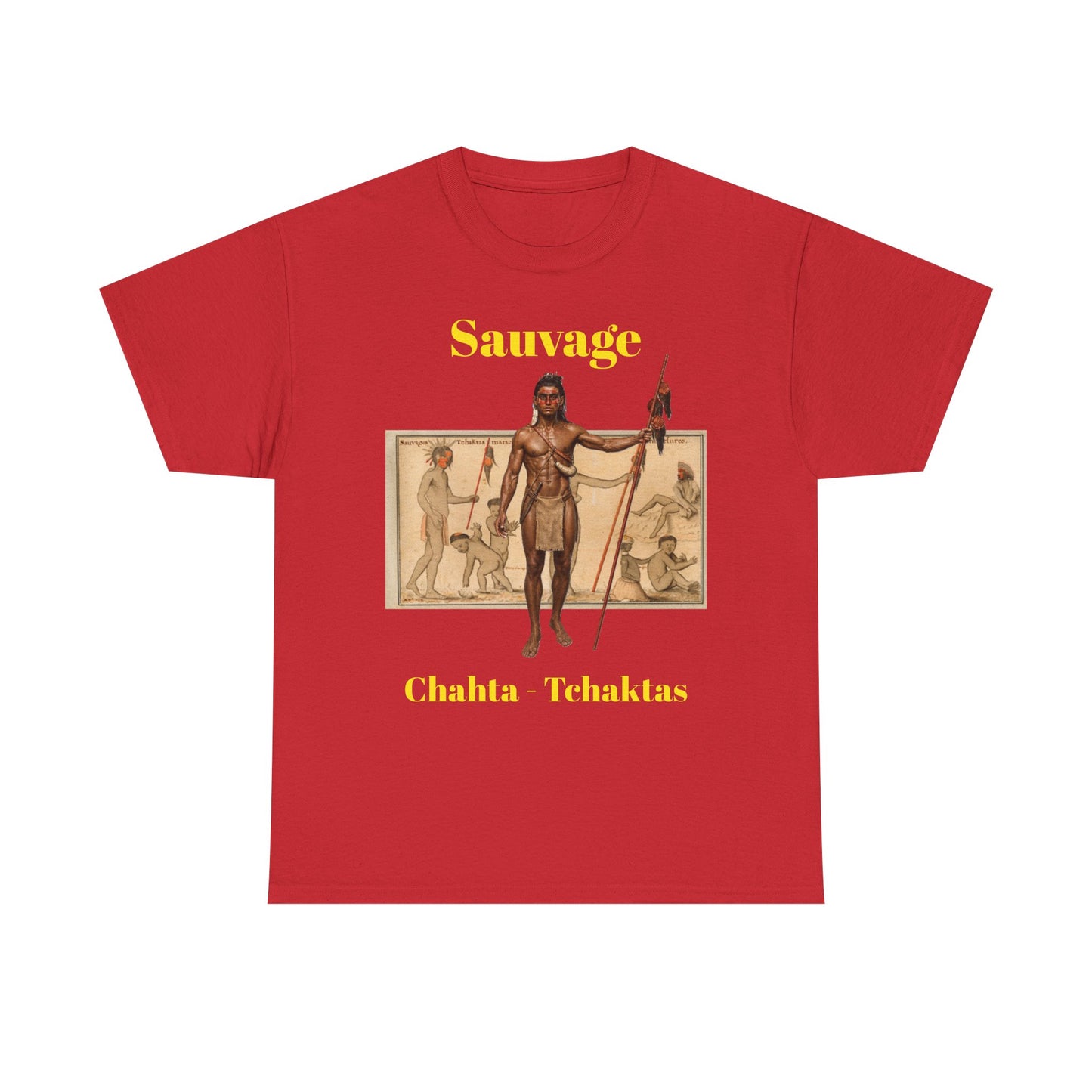 Savage Chahta Tchaklas Graphic Tee – Native American Heritage Art T-Shirt