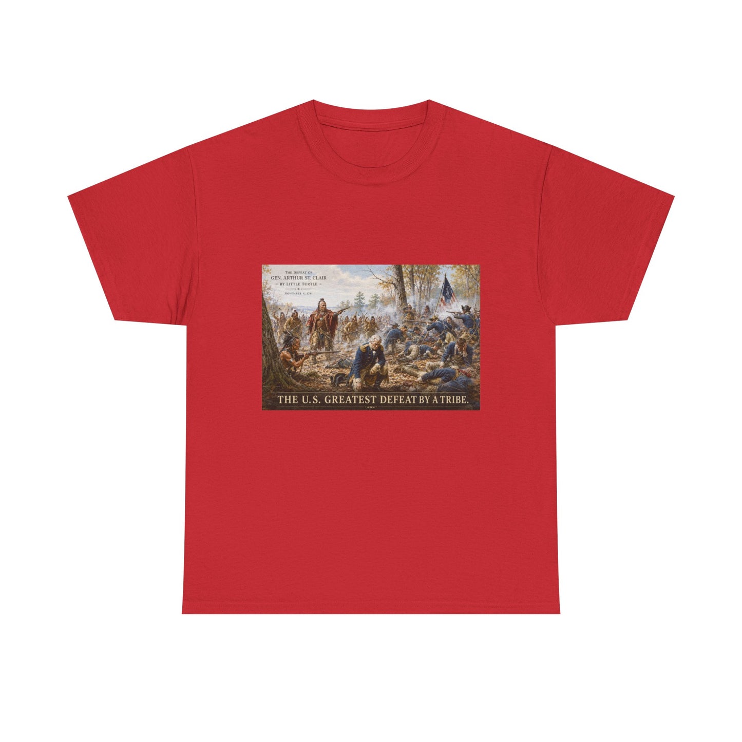 Chief Little Turtle Historical Battle Tee — "The U.S. Greatest Defeat by a Tribe" Cotton T-Shirt