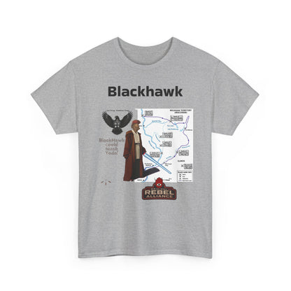 Blackhawk Rebel Trail Vintage Map Graphic T-Shirt