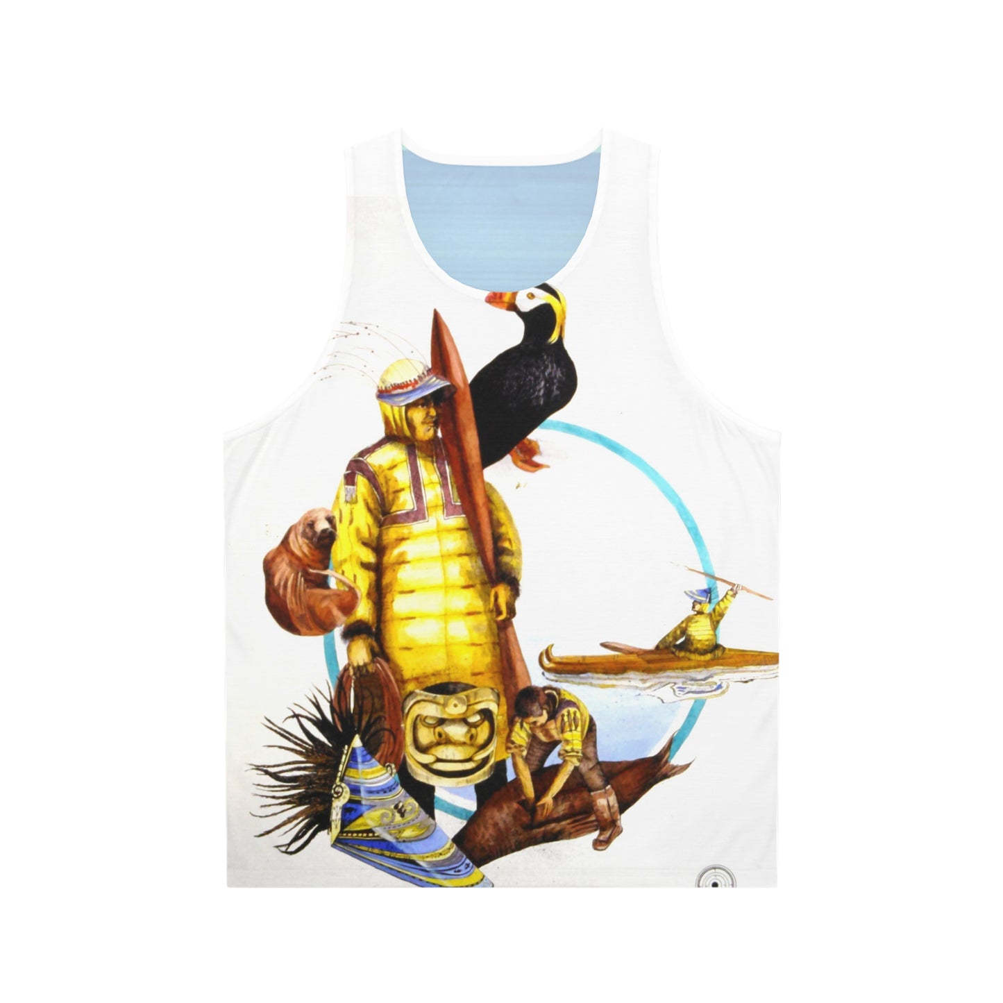 Aleut Art Tank Top — Colorful Beach Bird Graphic