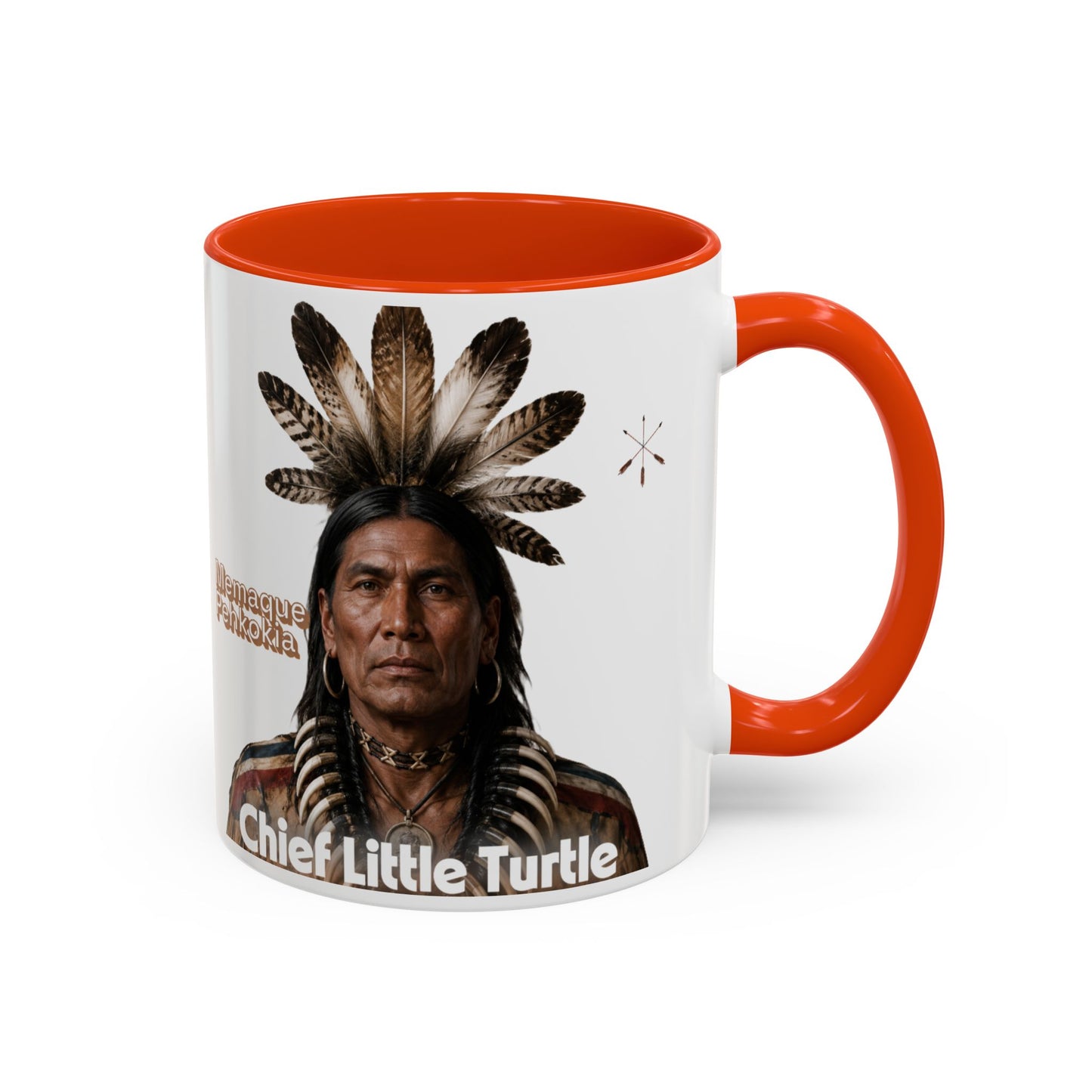 Miami Ceramic Mug — 'Chief Little Turtle' Native Warrior Portrait (11oz & 15oz)