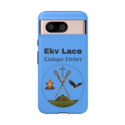 Kialegee Protective Phone Case — Custom 'Ekv Lace' Cross & Campfire Design