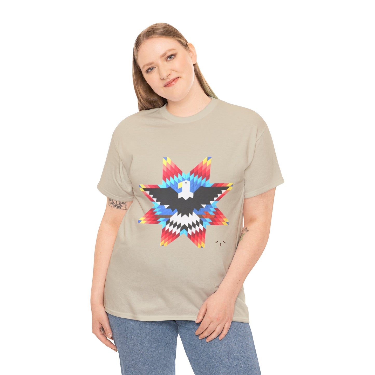 Native Star Eagle Graphic Tee with Arrow Backprint