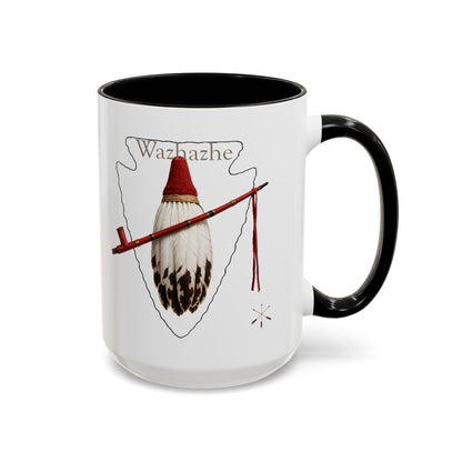 Osage Wazhazhe Tribal Feather Mug (11oz & 15oz) — Native-Inspired Coffee Cup