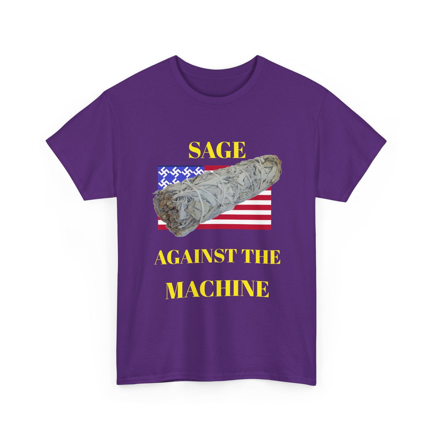 Sage Against the Machine T-Shirt — American Flag Smudge Stick Tee