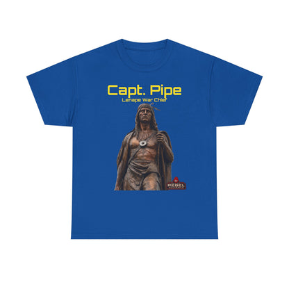 Capt. Pipe Lemape War Chief T‑Shirt — Native Warrior Graphic Tee