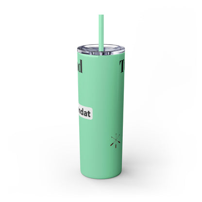 Wyandotte Skinny Tumbler with Straw, 20oz