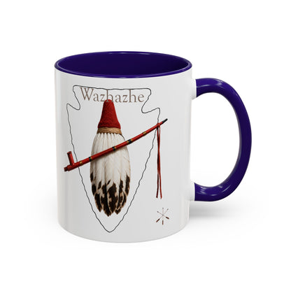 Osage Wazhazhe Tribal Feather Mug (11oz & 15oz) — Native-Inspired Coffee Cup