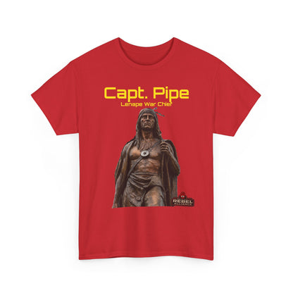 Capt. Pipe Lemape War Chief T‑Shirt — Native Warrior Graphic Tee
