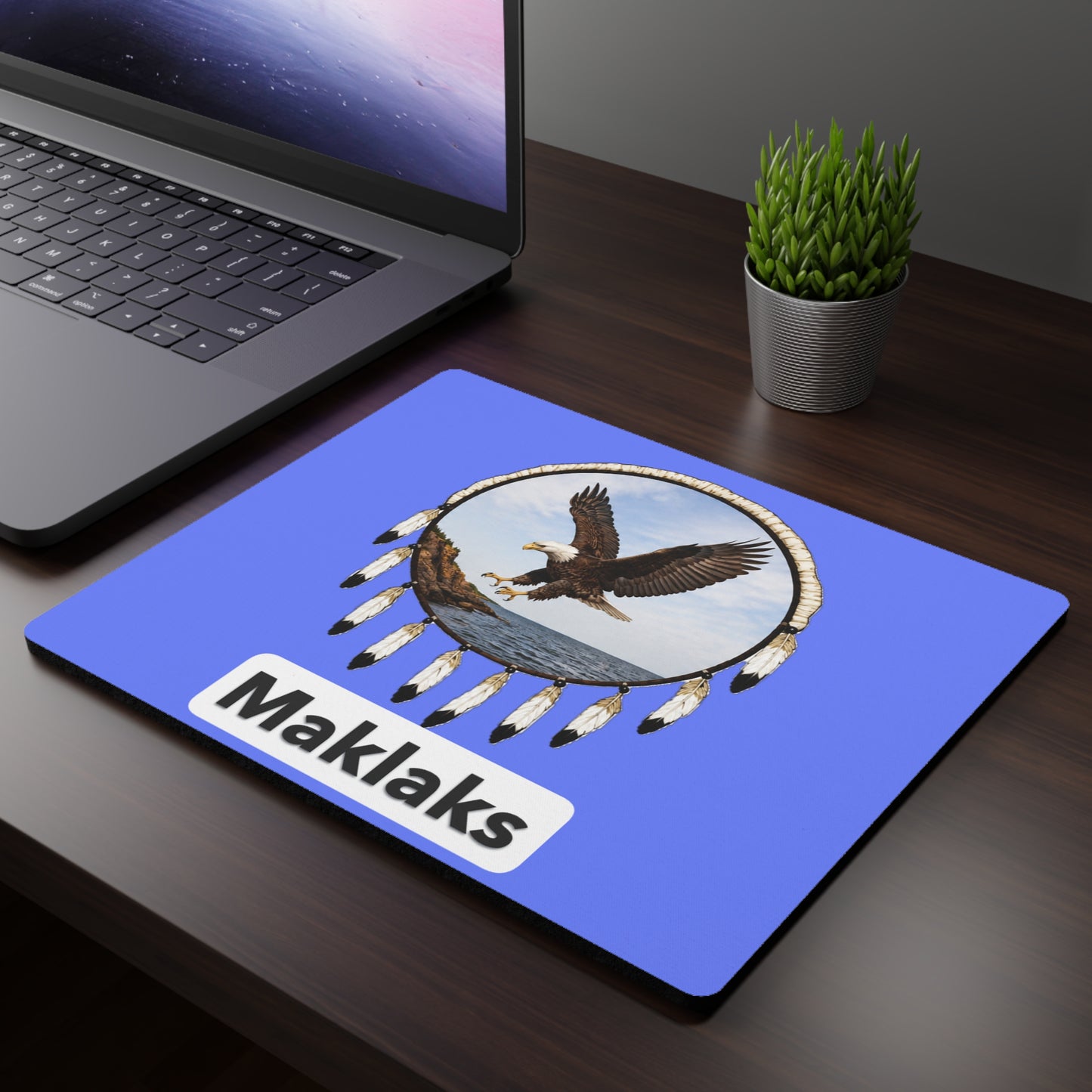 Modoc Eagle  Mouse Pad — "Maklaks" Rectangular Desk Mat