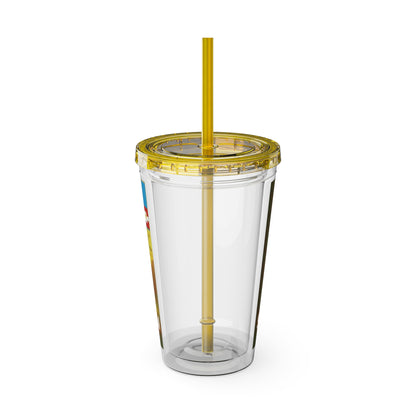 Shawnee N Sunsplash Tumbler with Straw, 16oz