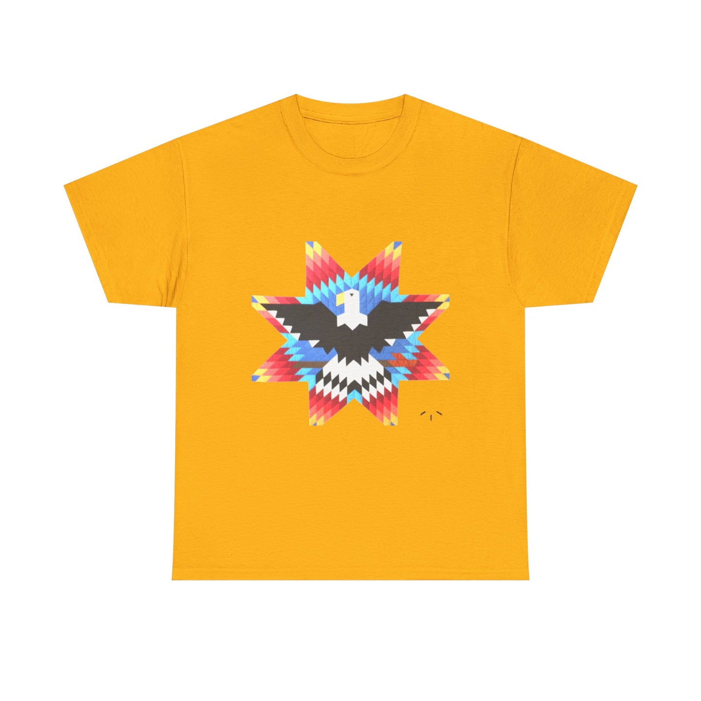 T-Shirt — Colorful Native Star Eagle Graphic Tee (Front Eagle Star, Back Crossed Arrows)