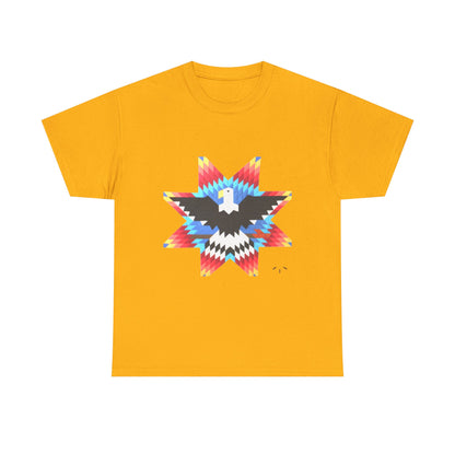 T-Shirt — Colorful Native Star Eagle Graphic Tee (Front Eagle Star, Back Crossed Arrows)