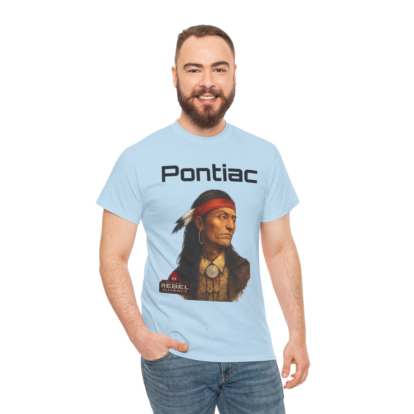 Pontiac Portrait T‑Shirt — Native Chief Graphic Tee