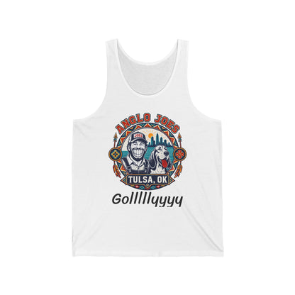 Anglo Joe's Tulsa, OK Fishing Tank Top — 'Gollllllyyyy' Retro Outdoor Tee
