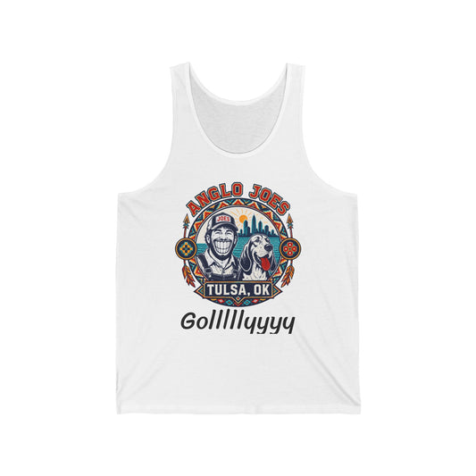 Anglo Joe's Tulsa, OK Fishing Tank Top — 'Gollllllyyyy' Retro Outdoor Tee