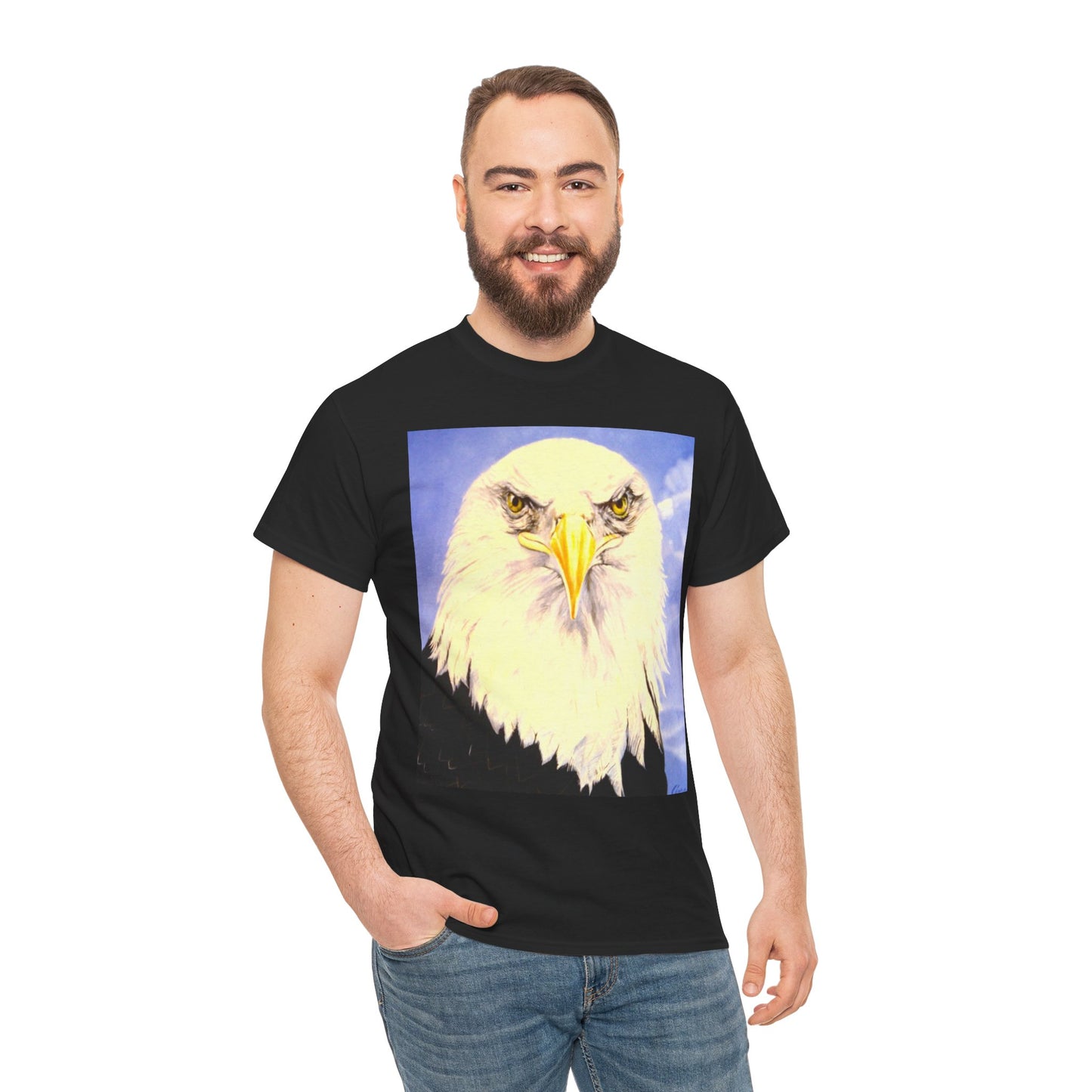 Bald Eagle Graphic Tee — Patriotic Vintage Bird T-Shirt with Arrow Back Design